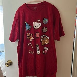 Red Hello Kitty Christmas T-Shirt